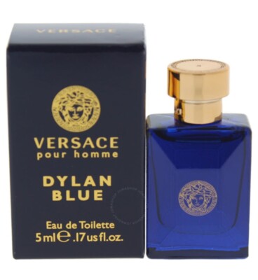 Versace Pour Homme Dylan Blue mini 0.17 oz  5ml Cologne for Men Brand New In Box