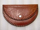 Vintage Soviet USSR Leather  leather women wallet portmane coins banknote NEW