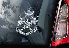 Sherwood Foresters Car Sticker - Notts Derby Army Cap Badge Veteran Window Decal