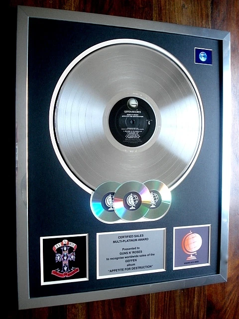 Guns'n'Roses Plutinum Disc.額装品