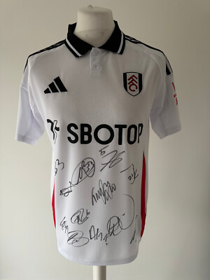 Signed FULHAM FC Shirt by 12 -PROOF/COA - Bassey Andreas Cairney Robinson Reed
