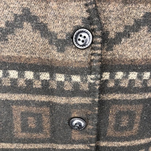 Vintage Tribal Wool Vest Medium Bulgaria Black Brown Southwestern Button Pockets - Picture 6 of 15
