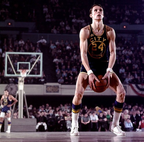 RICK BARRY 1ST CAREER 50 POINT GAME/57pt/15reb TICKET STUB 1965 SF@NY POP1 PSA 3 - Picture 2 of 9