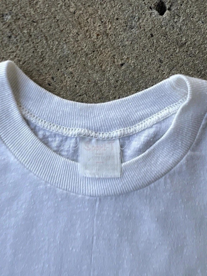 CAMISETA VINTAGE AÑOS 70 80 Jawonio Juegos Olímpicos Nueva Ciudad Leones Blanca Logotipo de Puntada Única Foto 4 de 4