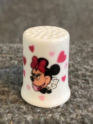 De Colección Walt Disney Campana Mickey Minnie Mouse y Corazones de Dedal San Valentín Hueso China - Imagen 9 de 14