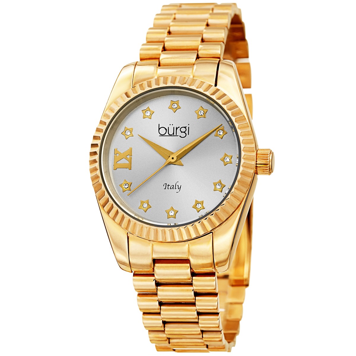 Burgi Women\'s Quartz Watch, Analog Display and Brass Strap BUR120 Burgi Women main image 4