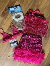 PINK ANGEL OUTFIT COSTUME 3 PIECE HALO EYELASHES BRAND NEW SMALL