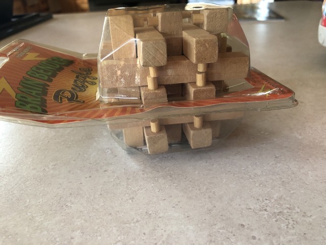 Greenbrier International Inc 3d Wood Brain Bender Cube Puzzle 842319 ...