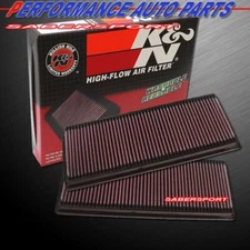 Two K&N 33-2181 Air Intake Drop in Filters for Mercedes Benz **See Detail**