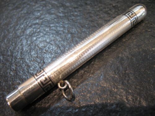 Ołówek srebrny 830 tula niello srebro z ok. 1920 - Zdjęcie 1 z 8