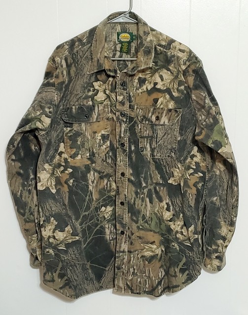 Cabelas Outdoor Gear Mens XL Camo Button Up Heavy Flannel Long Sleeve