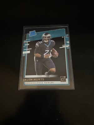 2020 Chronicles Donruss Clearly Jalen Hurts Rated Rookie RC #RR-JAH Eagles