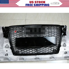 Honeycomb Sport Mesh RS4 Style Hex Grille Grill Black For 09-12 Audi A4/S4 B8 8T
