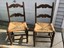 antique shaker, rush seat chairs