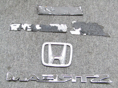 JDM HONDA STREAM RN1 RSZ SILVER CHROME EMBLEMS SET FACTORY OEM | eBay