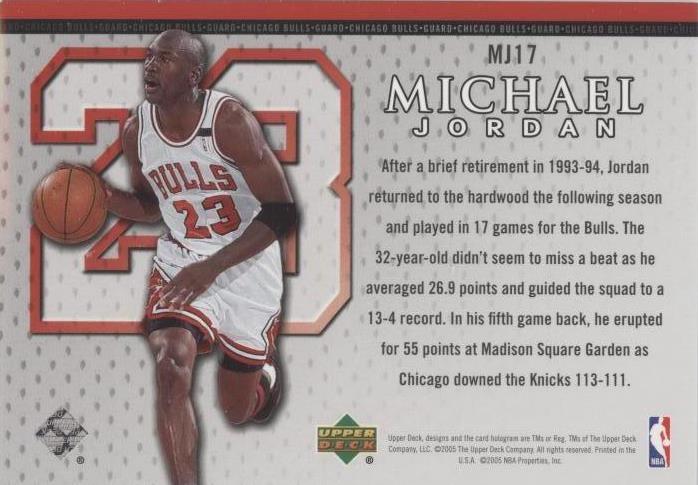 2005-06 Upper Deck Michael Jordan/LeBron James - Michael Jordan