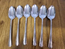 Wm Rogers Mfg Co Set Of 6 IS Serving Spoons Vintage