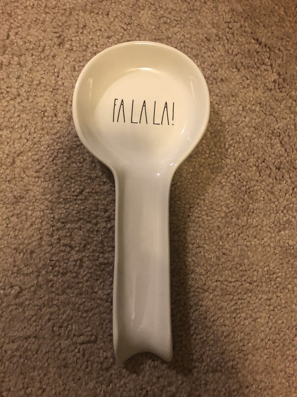 Rae Dunn Fa La La Spoon Rest NEW Christmas Holiday Winter