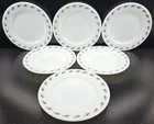 6) Corning Green Leaf Salad Plates Set Vintage Milk Glass Dishes Pyrex Retro Lot