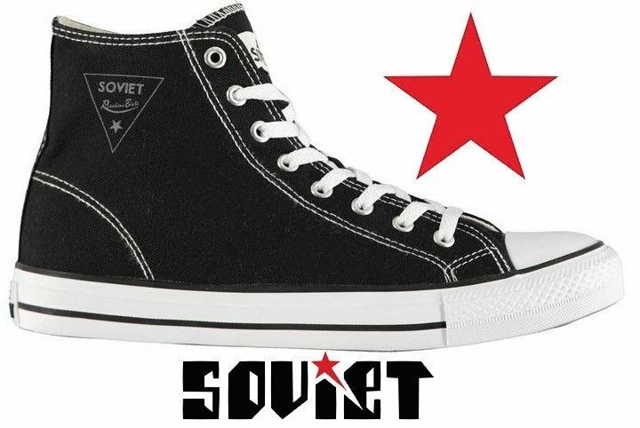 NEW SOUL CAL BLACK HI TOP BASEBALL BASKETBALL BOOTS TRAINERS UK