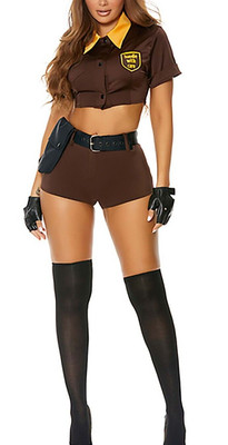 Women's Precious Sexy Cargo UPS Delivery Uniform Costume SIZE S/M (with defect)