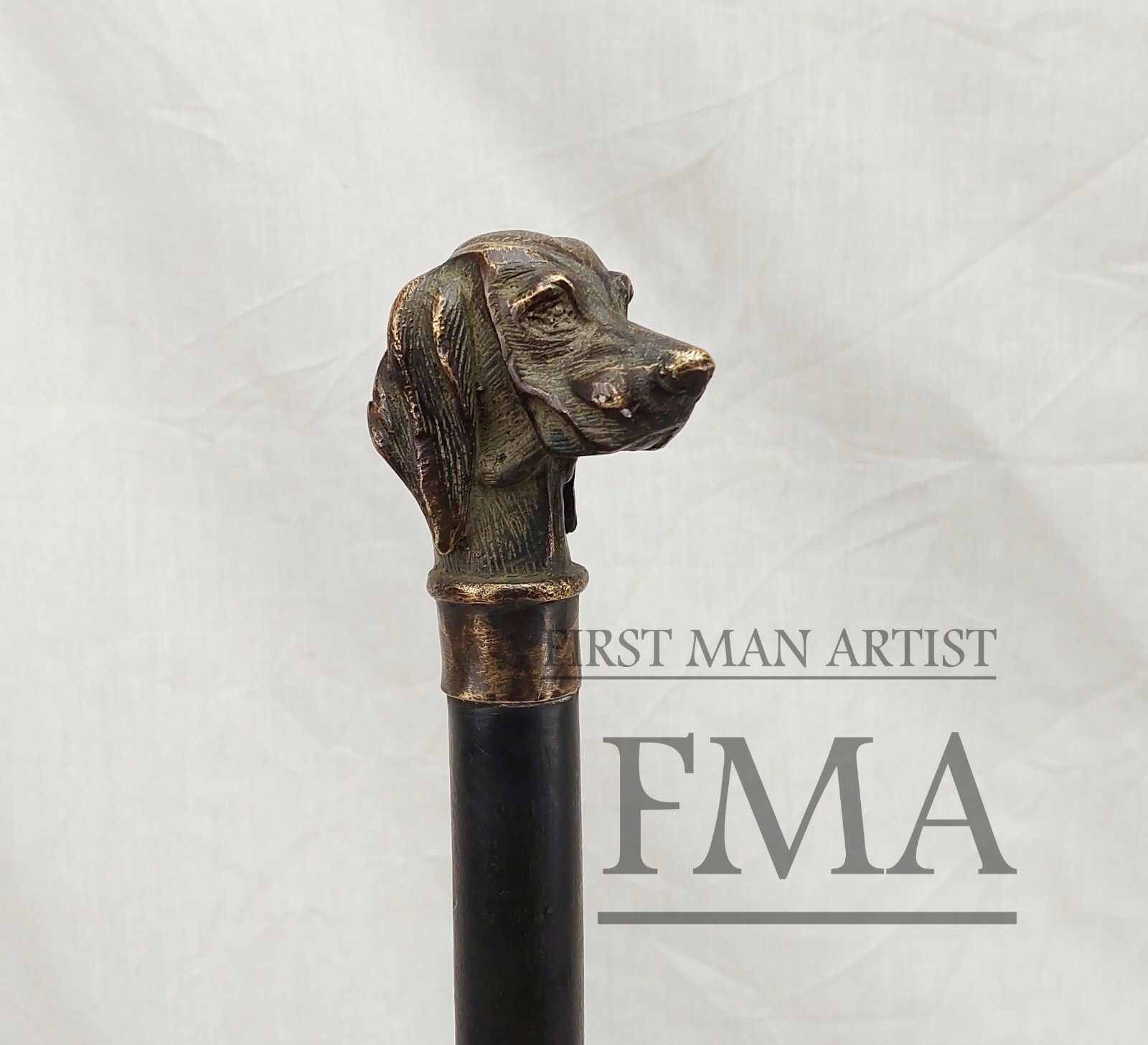 Dog Handle Walking Stick Wooden Walking Cane Hand Car… Gem