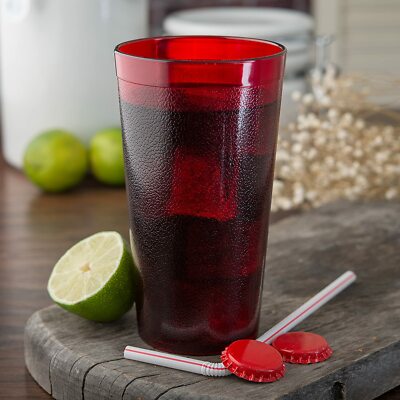 Carlisle BPA Free Plastic Stackable Tumblers 16 oz. Ruby Restaurant Style |  eBay