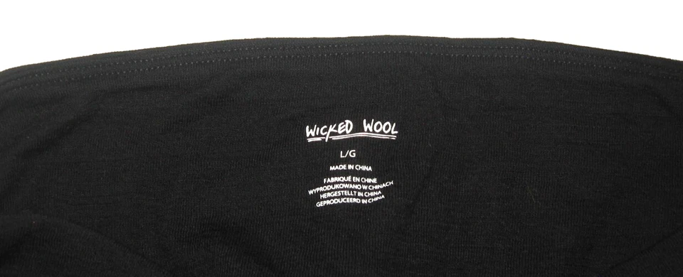 NUEVAS Leggings Para Mujer WICKED WOOL Negros Capa Mezcla Lana Base Cómodas L 12/14 Foto 3 de 4