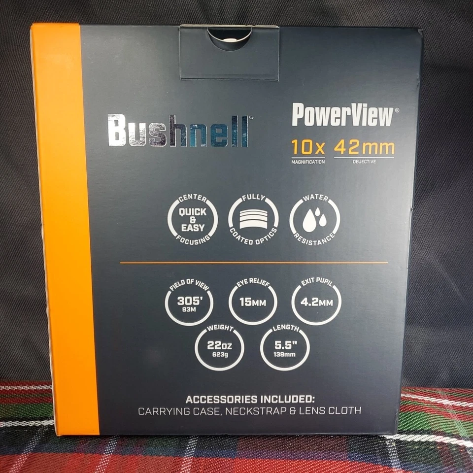Bushnell PowerView 10x 42mm Binoculars (254610CL) - Image 2 of 4