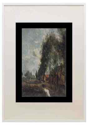 358038 La Route De Sin Le Noble Jean Baptiste Camille Corot A3 A4 Framed Print