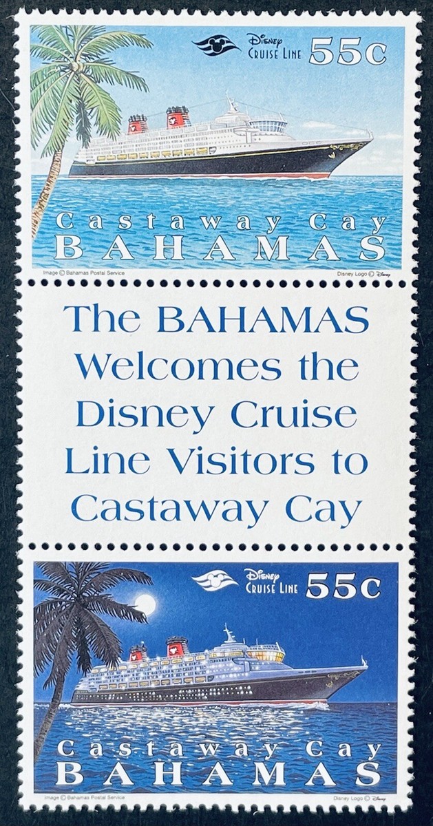 Disney - shi-76 BAHAMAS CASTAWAY CAY DISNEY CRUISE LINES STAMPS PAIR MNH