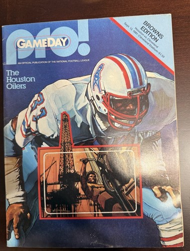 1981 NFL PROGRAM HOUSTON OILERS AT CLEVELAND BROWNS -Sept. 13, 1981