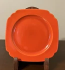 Rare VTG 1930s Homer Laughlin Riviera Fiesta Ware Red 8 3/4” Luncheon Plate HLC