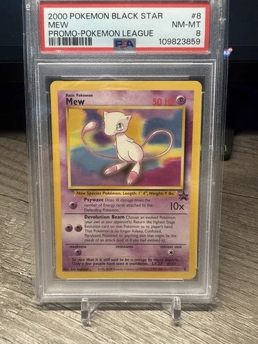 2000 Pokémon Black Star Promo Mew #8 PSA 8 NM-MT