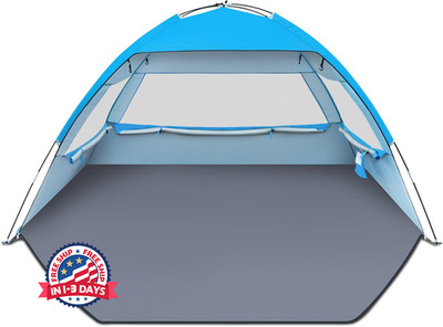 Tienda de playa con protección solar para 3/4-5/6-7/8-10 personas con UPF 50+
