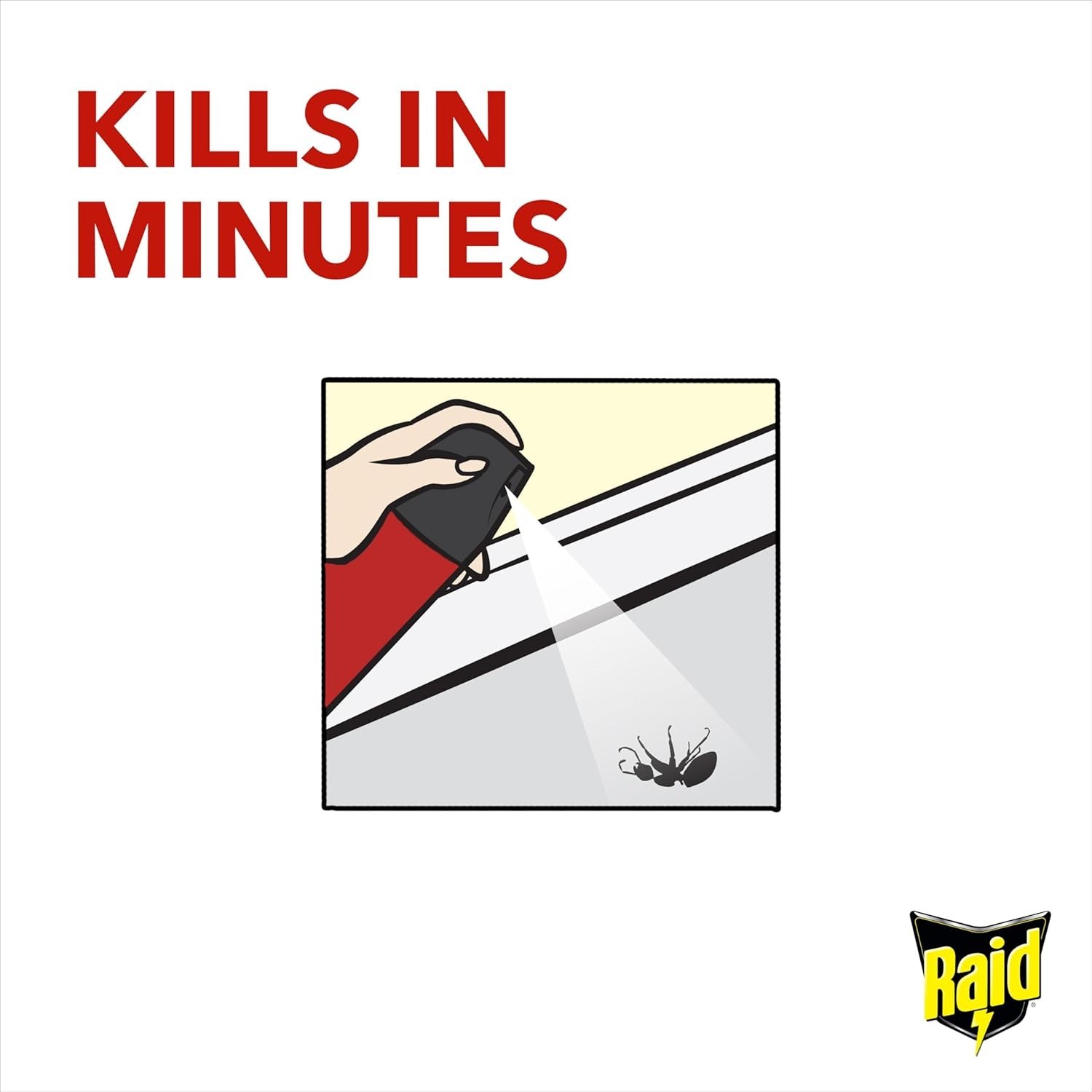6 x RAID ANT & COCKROACH KILLER SPRAY 300ML INSECT KILLER KILLS IN MINUTES NEW