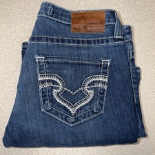 EUC Big Star Remy Boot Low Rise Fit Jeans Women's Size 30 R Embroidery