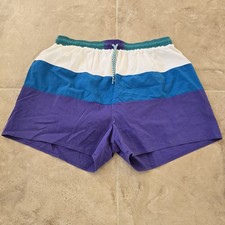 Vintage St Michael Colorblock Swim Shorts Men's Large Retro 80s 90s