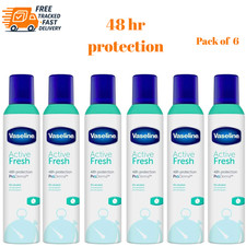 Vaseline Active Fresh Deodorant Spray 250ml 48H Protection Anti-Perspirant 6x