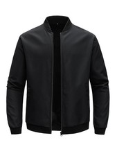 2025 Spring and Autumn New Baseball Collar Short Loose Solid Color Jacket Men's