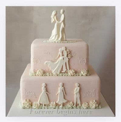 Braut-Bräutigam Silhouette Fondant Werkzeuge, 9er Set Ausstecher für Hochzeitstorten 