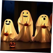 3 Packs Light up Ghost Kit, Spooky Halloween Decorations, Light up Regular