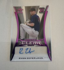 RYAN ZEFERJAHN 2020 LEAF TRINITY PURPLE CLEAR AUTO #/30 BOSTON RED SOX MS#95