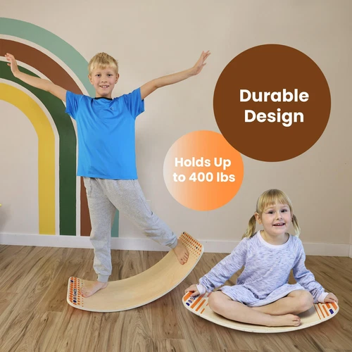 Balance Board - Premium Wooden Wobble Board for Exercise & Balance Training -... - Picture 6 of 7