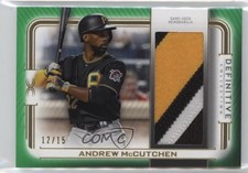 2023 Topps Definitive Collection Jumbo Relic Green 12/15 Andrew McCutchen 0n64