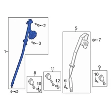 For Ford Expedition 18-21 Ford Front Right Seat Belt Lap & Shoulder Belt