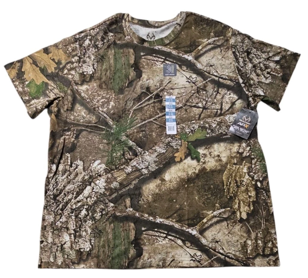Chemise de pêche Realtree 3XL XXXL manches longues véritable arbre bleu Chemise de pêche Realtree 3XL XXXL manches longues véritable arbre bleu