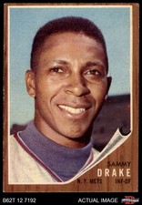 1962 Topps #162 Sammy Drake Normal Tint Mets COMMON VARIATION 5 - EX