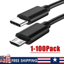USB Type C to Micro 5V/2.4A Data  Sync Transfer OTG Fast Charging Cable -Lot