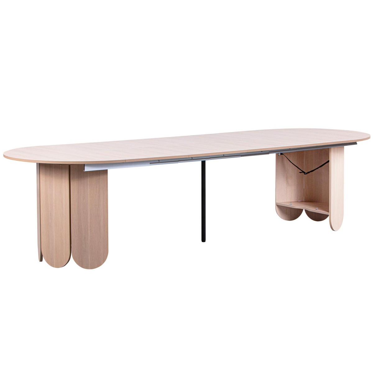 Table Julie extensible 110-310cm en bois clair, solution gain de place - 3